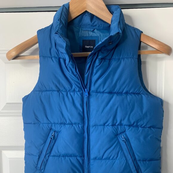 GAP Kids Blue Puffer Vest – Size Medium (8–9 Years) - Picture 4 of 11